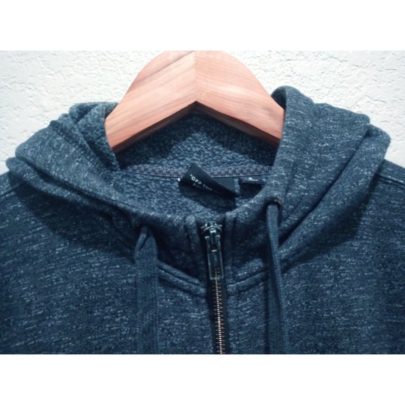 Vans Men’s Full Zip Hoodie Embroidered Logo Black Heather Off The Wall Small - Picture 2 of 12